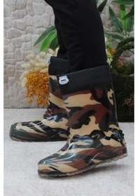 Resim Fort 7061 Haki Kamuflaj İçi Peluşlu Su Geçirmez Erkek Çocuk Kar Yağmur Çizmesi Haki 