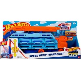 Resim Hot Wheels Hız Rampalı Tır HDY92 60 cm Uzunluğunda Taşıyıcı Oyuncak Araba 