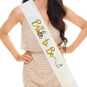 Resim Aspata Store Altın Bride To Be Yazılı Beyaz Kuşak 