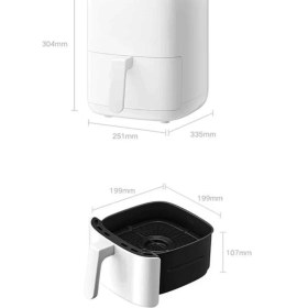 Resim Hobilinka Hava Fritözü 4l Airfryer Pratik Uzun Ömürlü Yağsız Pişirme Taşınabilir 