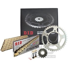 Resim Did Zvm-x-Sunstar 2004-2007 Honda CBF 600 Uyumlu Zincir Dişli Set Gold (Sarı) Renk 