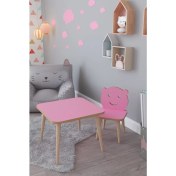 Resim Remaks Buğlem Yaz Sil Yüzey Çocuk Masa Sandalye Takımı 1 Aktivite Oyun Masası 1 Sandalye - Pembe 