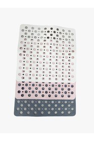 Resim MAİN SHOP Kare Bubble Banyo Paspası & Duş Kaydırmazı Beyaz Renk 2 Adet 54x54 Cm M-149 