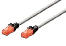 Resim BC-U6030-CO Beek CAT6 U/UTP Cross Patch Kablosu, AWG 26, 3 metre, gri renk, koruma kılıfı siyah renk 