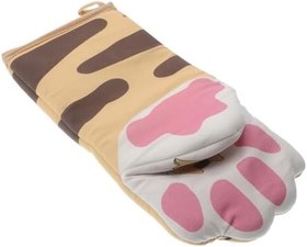 Resim STOBOK Sevimli Kedi Paw Fırın Eldiveni Kadınlar Için Isıya Dayanıklı Mutfak Eldiveni Komik Kedi Temalı Mutfak Aksesuarları Pişirme Pişirme 