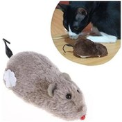 Resim 3b Trend Kurmalı Kedi Eğitim Oyuncağı Tüylü Peluş Fare Yakalama Interaktif Sevimli Eğlenceli Oyuncak 