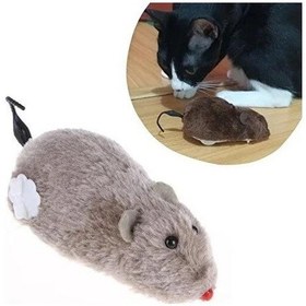 Resim 3b Trend Kurmalı Kedi Eğitim Oyuncağı Tüylü Peluş Fare Yakalama Interaktif Sevimli Eğlenceli Oyuncak 