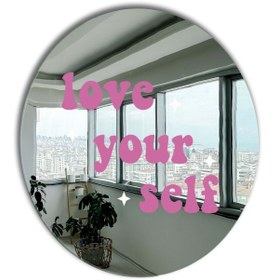 Resim Yuvarlak Ayna, Pinterest Ayna, Renkli Duvar Dekoru, Pinterest Oda Dekoru, Kırılmaz Dekorafif Ayna 