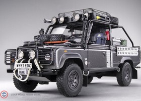 Resim 1:18 Kyosho 2001 LAND ROVER DEFENDER - LARA CROFT : TOMB RAIDER Corris Grey 