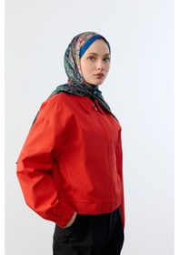 Resim Mirsoy Scarf Asya Etnik Desen Şal Gece Mavisi 