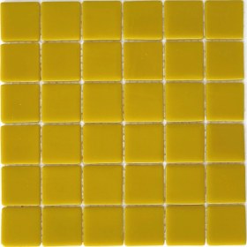 Resim Mutfak Tezgah Arası, Havuz, Banyo, Sauna, Spa, Iç ve Dış Dekorasyonda Tüm Yüzeyler Için, Sarı, 31,5X31,5CM. Fileli Cam Mozaik. (5 File Karo = 0.5 M2 Fiyatıdır ) 