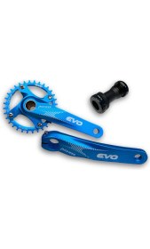 Resim Evo Pioneer 34T Mavi Hollowtech Göbek Tek Yaprak Aynakol 