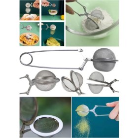 Resim Munico Paslanmaz Çelik Saplı Mesh Topu Çay Süzgeci Çay Demlik Baharat Filtresi Süzgeci Kalite Metal Ömürlük 