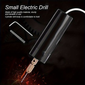 Resim Kompakt Kablosuz Elektrikli Matkap - USB ile Çalışan, Yüksek Kaliteli Metal Gövde, DIY Projeleri ve İnci Delme için Rahat Tutuş 