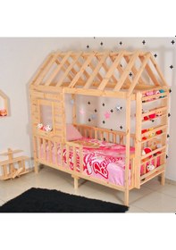 Resim Markaawm Markaawm Montessori Çocuk Yatak Raf Çam 90X190 Karyola Menekşe Akçaağaç 