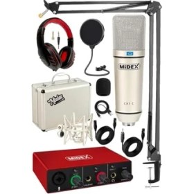 Resim Midex Cx1 Mikrofon + GLX-500 Pro Stüdyo Ses Kartı Seti 