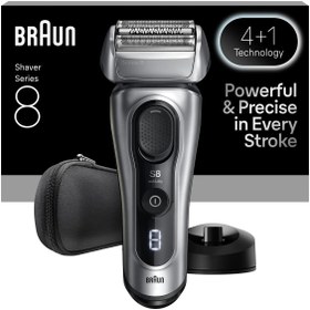 Resim Braun Series 8 Elektrikli Tıraş Makinesi, Islak ve Kuru, Şarj Standı, 8617S 