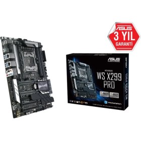 Resim Asus Ws X299 Pro Intel X299 Lga2066 DDR4 4200 M2 Usb3.1 2Xlan Atx(Ws X299 Pro) Anakart 