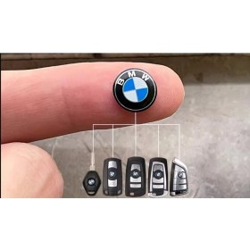 Resim Stilix Garage Bmw Uyumlu Anahtar Amblemi Logo 11 mm 1.1 cm Damla Etiket 2 ADET 