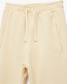 Resim Koton Pamuklu Lastikli Paça Beli Bağcıklı Oversize Basic Eşofman Altı Bej 6smb40056tk Ekru 