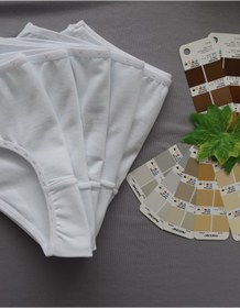 Resim ALYA UNDERWEAR Kız Çocuk Kalpli Dokuma Lastik Pamuklu Kumaş Slip Külot 5'li Paket ( 5 Adet Beyaz) 