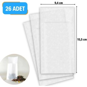 Resim 26 Adet Pratik Kullan At Çay,bitki Çayı,filtre Kahve Demleme Poşeti Süzgeci (3791) 