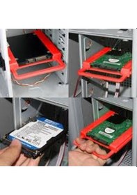 Resim Kasa İçi Hdd Ssd Montaj Kiti 2.5 To 3.5 Plastik Hdd Yuvası Kızak 