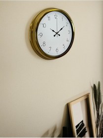 Resim Büro Ev Ofis Hediyesi İçin 40cm Golden Lüks Duvar Saati Diğer 