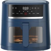 Resim Renkli 4l Hava Fritözü, Sağlıklı ve Pratik Pişirme, Mavi Renkli, Şık Tasarım 