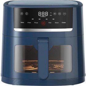 Resim Renkli 4l Hava Fritözü, Sağlıklı ve Pratik Pişirme, Mavi Renkli, Şık Tasarım 
