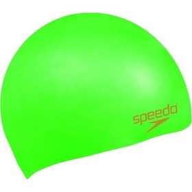 Resim Speedo Silikon Yüzücü Bonesi - Yeşil/Altın Çok Renkli 