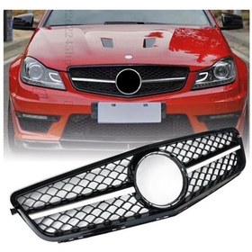 Resim Mercedes C Serisi W204 Amg Ön Panjur Mat Siyah 2007-2014 