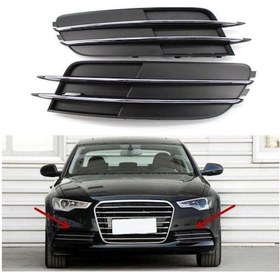 Resim A613-1703 Audi A6 2013- Ön Tampon Izgara Sol Kromlu Sissiz Uyumlu Oem No: 4g0807681a 