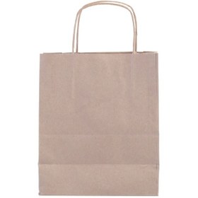Resim Büküm Saplı Kraft Kağıt Çanta 25'li 25x12x31 