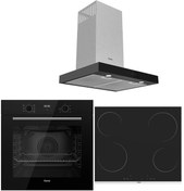 Resim Ferre BLACK PLUS SERİSİ 3LÜ CAM ANKASTRE SET (QBL63CS-MS261-D100) 