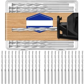 Resim VintageVo 50PCS Ahşap ve Plastik Kılavuz Noktası Kesme Bitleri Için 1/8 Inç Matkap Bit Çapı Ahşap Yönlendirici Bitler, Spiral Testere ile Kullanım Için (Yurt Dışından) 