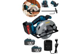 Resim Deko Çift Akülü Multi Brushless Function 185MM Açı Ayarlı Akülü Daire Testere Ahşap Sunta Kesme 58V 10AH 