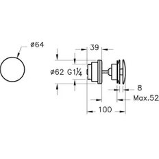 Resim Artema Vitra Origin A4514934 Basmalı Lavabo Süzgeci Fırçalı Nikel 