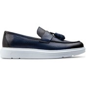 Resim Deery Hakiki Deri Mavi Comfort Püsküllü Erkek Loafer - 01587mmvıp06 Mavi 