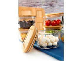 Resim Şeffaf 13 Parça Cam Kahvaltılık Seti, Modern ve Şık Tasarım 