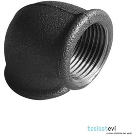 Resim 1/2'' Siyah Doğalgaz Dirsek- Yarım Parmak Doğalgaz Dirseği (200361606) 