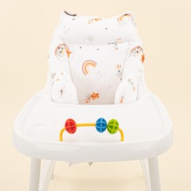 Resim Mama Sandalyesi Minderi - Turuncu Gökkuşağı 