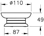 Resim VitrA Base 300 A44141 Katı Sabunluk, Krom 