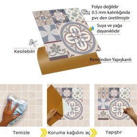 Resim Tink Kendinden Yapışkanlı Alaska Desenli Pvc Karo 30X30 cm (4 Adet) 0,36 M2 