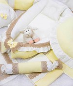 Resim Full Ozel Set Firfirli Pike Ve Dantelli Sari 