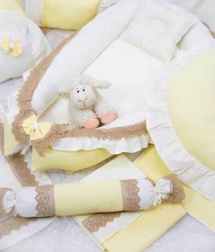 Resim Full Ozel Set Firfirli Pike Ve Dantelli Sari 