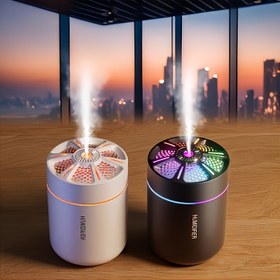 Resim 180ml Mini Hava Nemlendirici ve Difüzör LED Işıklarla - Sessiz, USB Güçlü Esansiyel Yağ Püskürtücü Ev ve Araba için, Tüm Mevsimler İçin İdeal Hediye, Ev Nemlendirici | Modern Nemlendirici | Sessiz Çalışma 