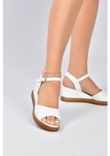 Resim Fox Shoes Beyaz Kadın Dolgu Topuklu Ayakkabı K674605409 