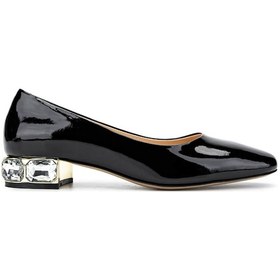 Resim Tamer Tanca Kadın Hakiki Deri Siyah Rugan Topuklu Ayakkabı 1036 H5659 Bn Ayk Sk24-25 Sıyah Rgn Siyah 