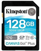 Resim Kingston Sdg3 - 128Gb 128Gb Sdxc Canvas Go Plus 170R C10 Uhs-I U3 V30 